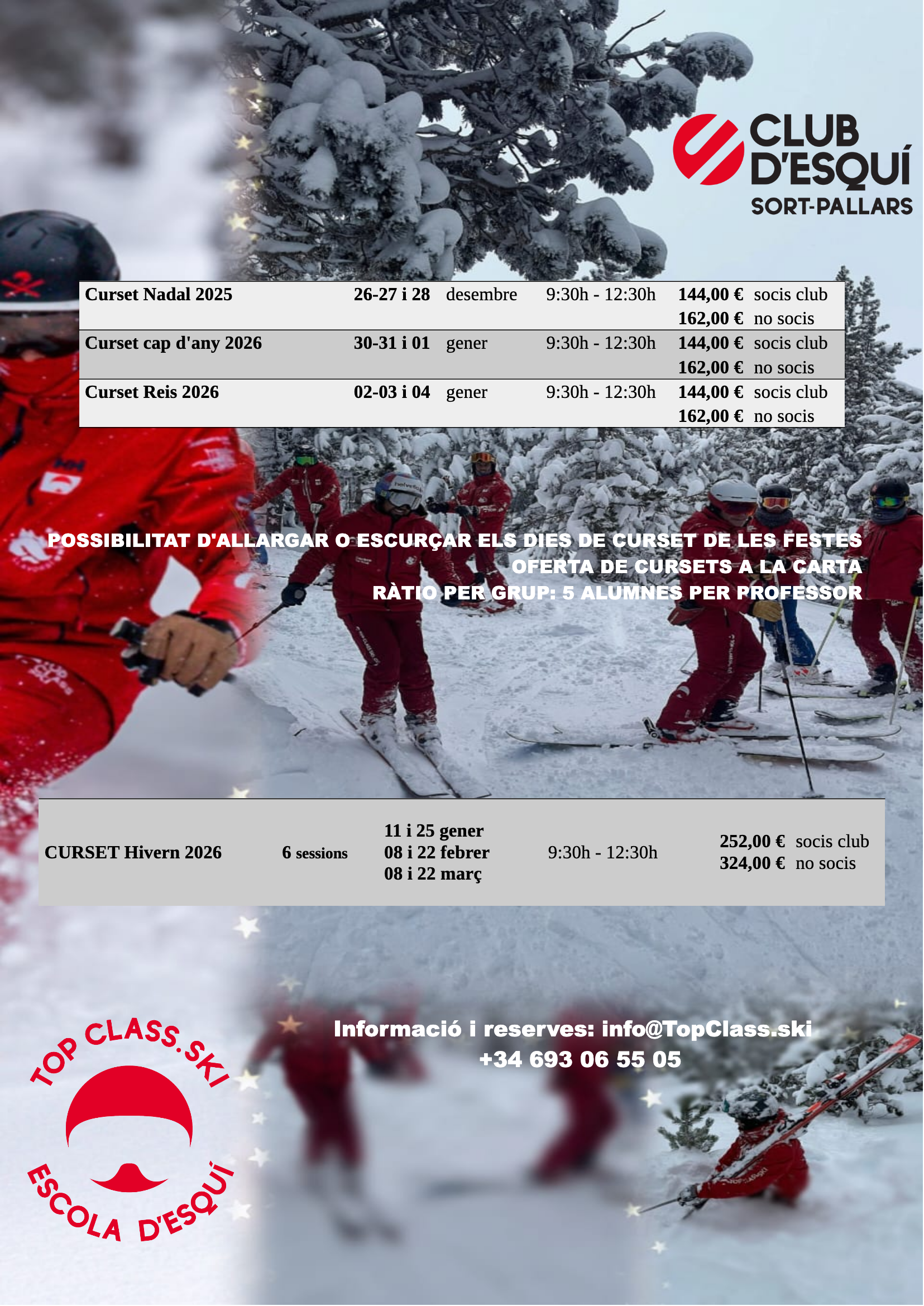 Cursets esquí 2025-2026